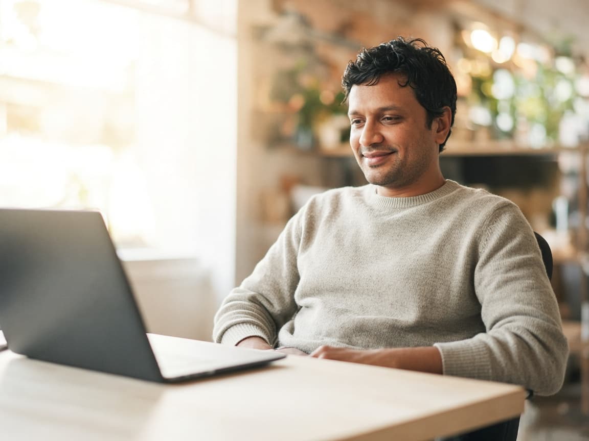 A marketing lead reviewing his pipeline